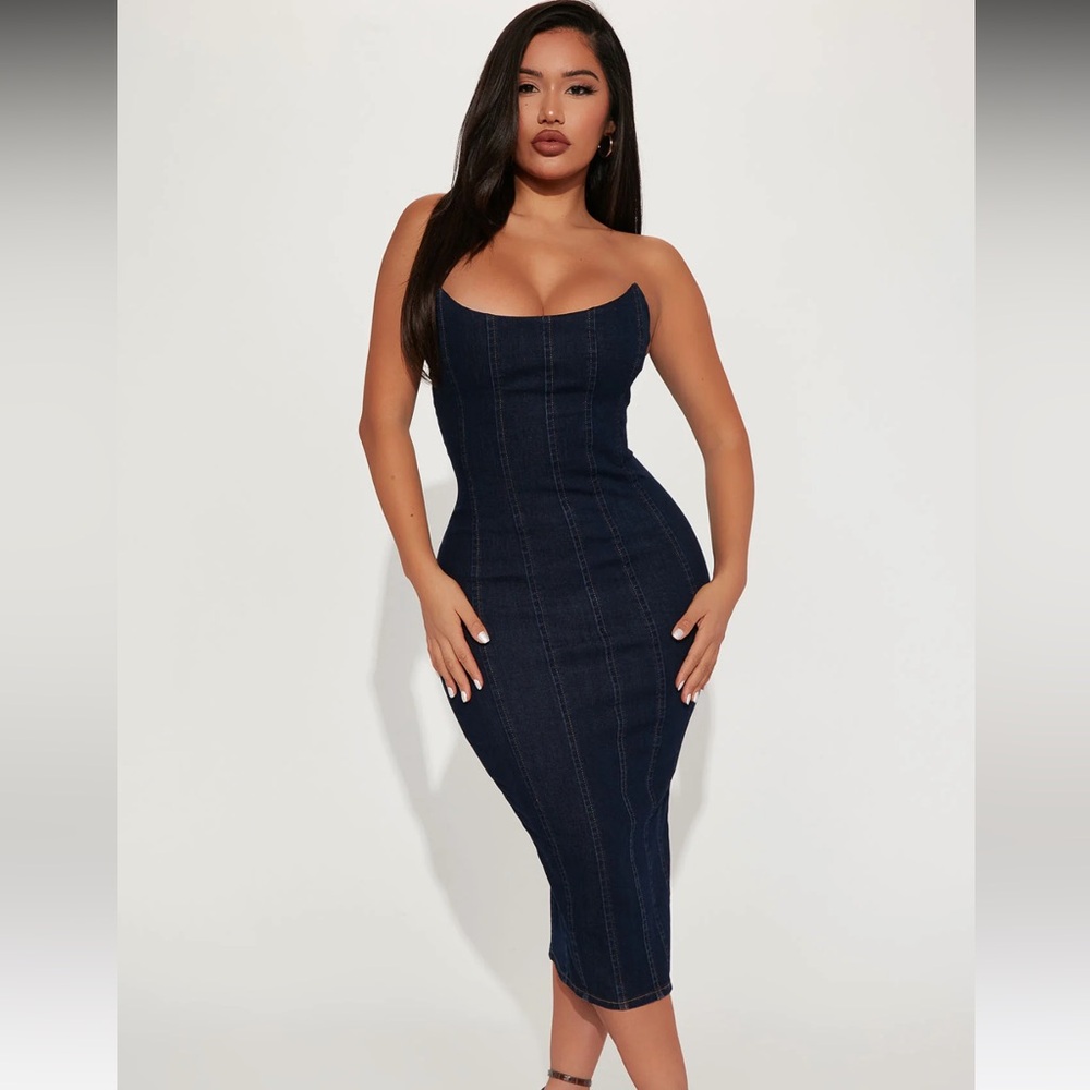 Denim Midi Dress